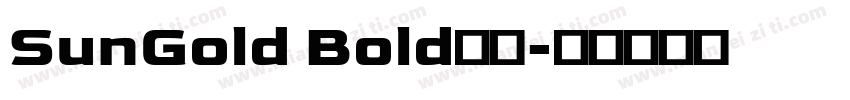 SunGold Bold字体字体转换